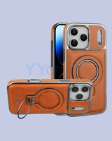 All the display of the 360° Flip Ring Leather MagSafe Magnetic iPhone Case