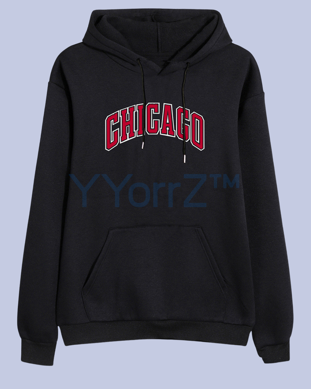 Black Retro_Chicago_Collegiate_Pullover_Hoodie