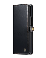 The black Samsung Galaxy Z Fold3 5G Magnetic Leather Wallet Cover
