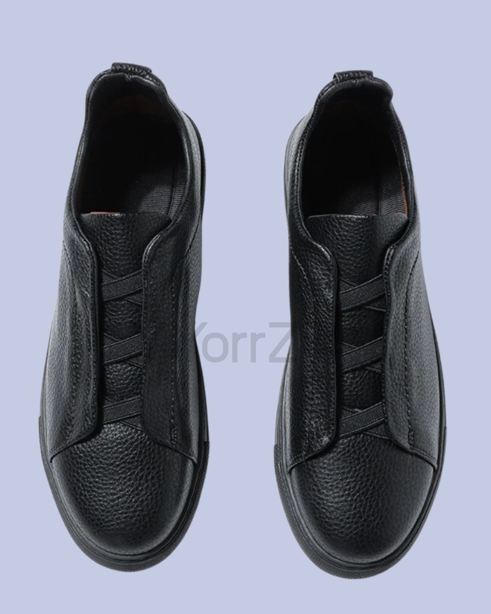 The Black Triple Stitch Slip-On Low-Top Sneakers