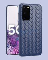 The Blue Galaxy Woven Diamond Grid Design Case