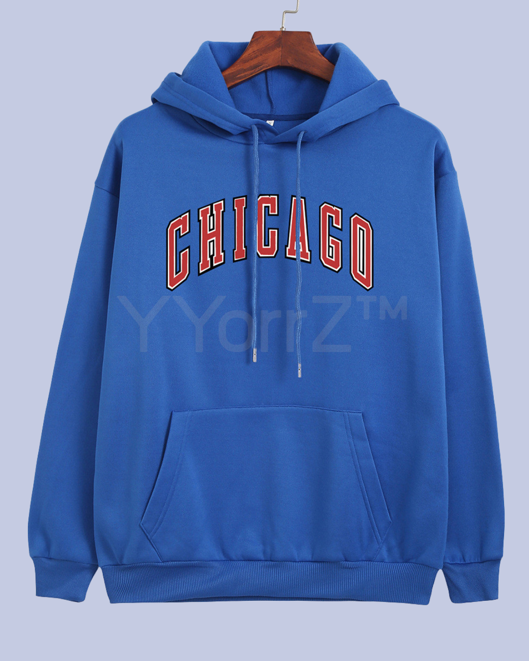 Blue Retro_Chicago_Collegiate_Pullover_Hoodie