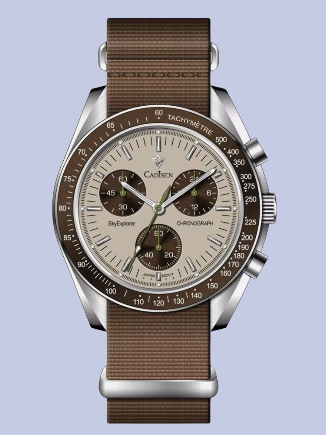 The brown CADISEN C7064 Men’s Chronograph Watch