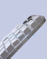 The button side of the Clear Mechanical Keyboard Keycap iPhone Case