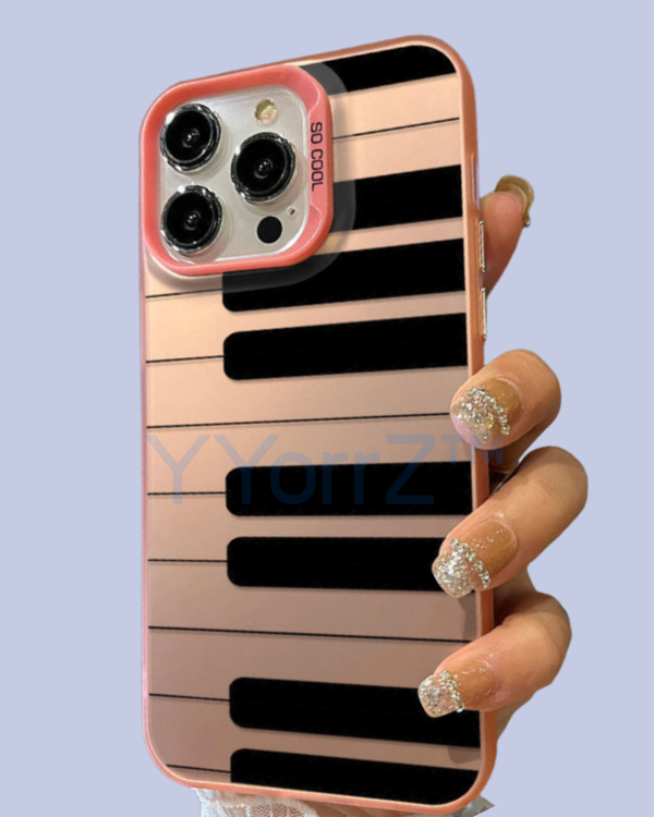 The Candy Pink Piano Key Design iPhone Case