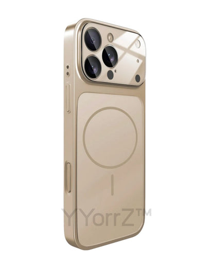 Tempered Glass Magnetic Titanium iPhone Case with MagSafe