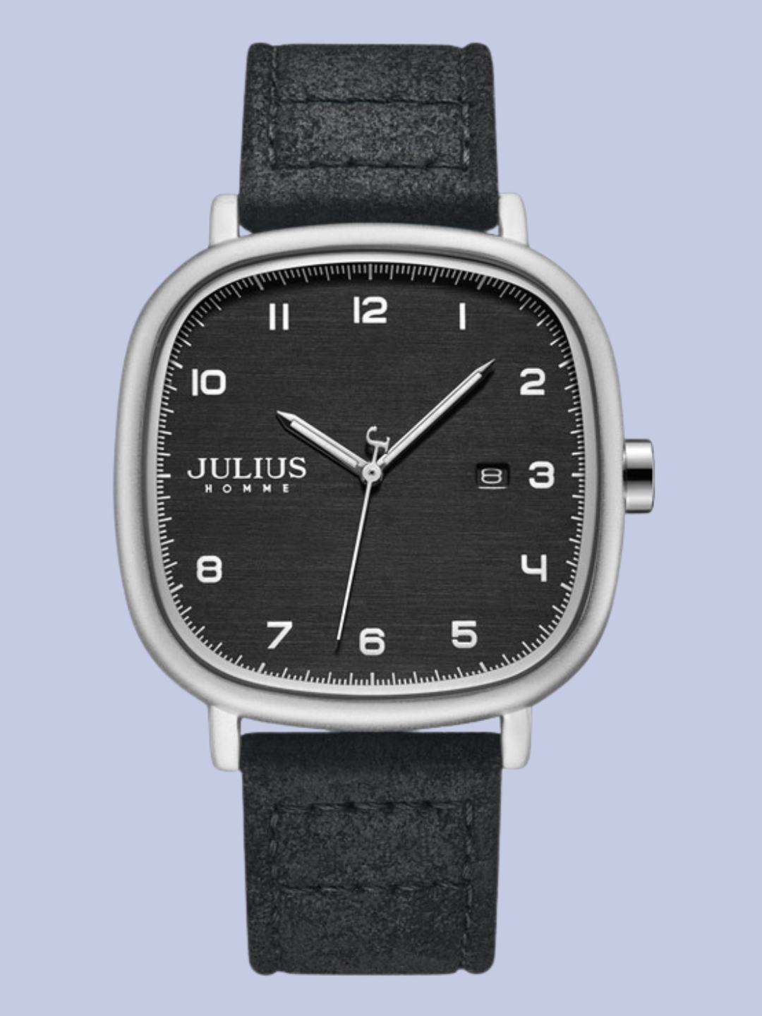The charcoal black Julius Homme JAH123 Square Analog Quartz Watch