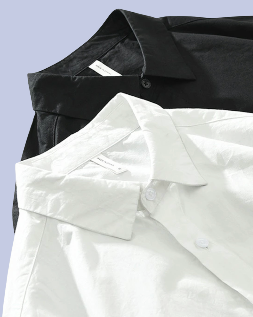 Closer view of the collar of the Modern Two-Tone Men's Cotton Shirt