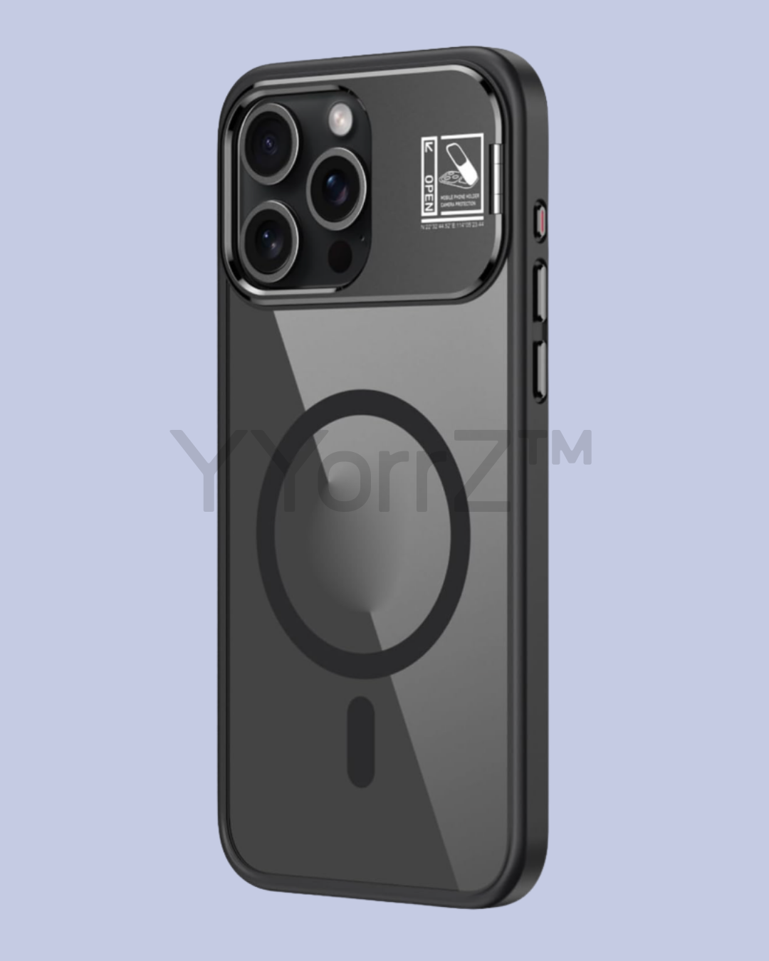 The cosmic black Gradient Magnetic iPhone Case with Adjustable Kickstand