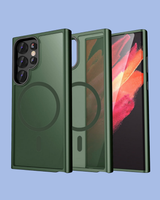 The dark green of the Galaxy Symmetry Magnet Frosted Phone Case
