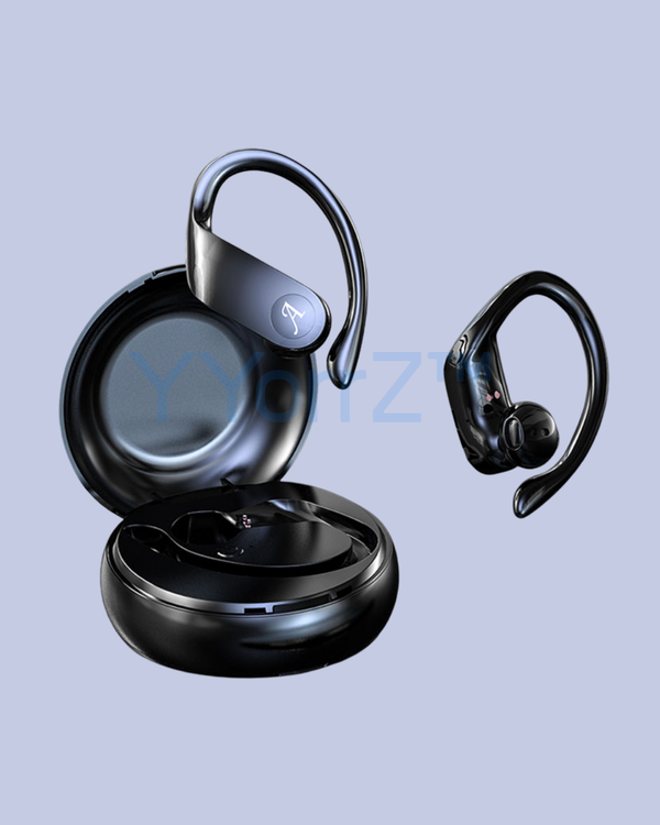 A display of the A15 TWS True Wireless Sports Earhook Earbuds