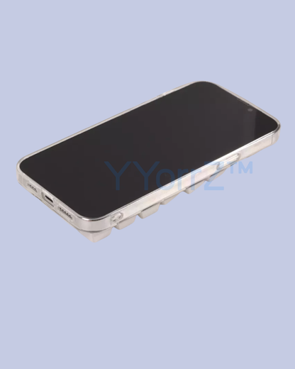 The display of the Clear Mechanical Keyboard Keycap iPhone Case
