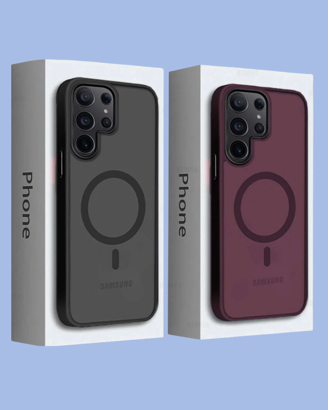 The display of the Galaxy Symmetry Magnet Frosted Phone Case