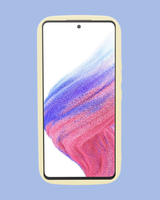 The display of the pastel yellow Galaxy Wavy Edge Case