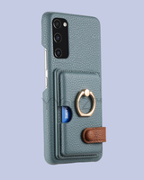 The Dusty Blue Galaxy A52 Card Slot Leather Case