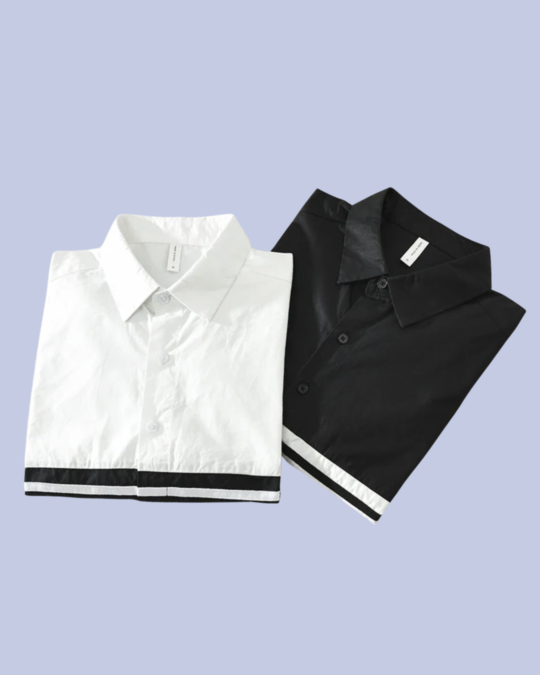 Folded Modern Two-Tone Men's Cotton Shirt