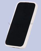 The front display of the white Slim Tri-Fold Stand Silicone iPhone Case