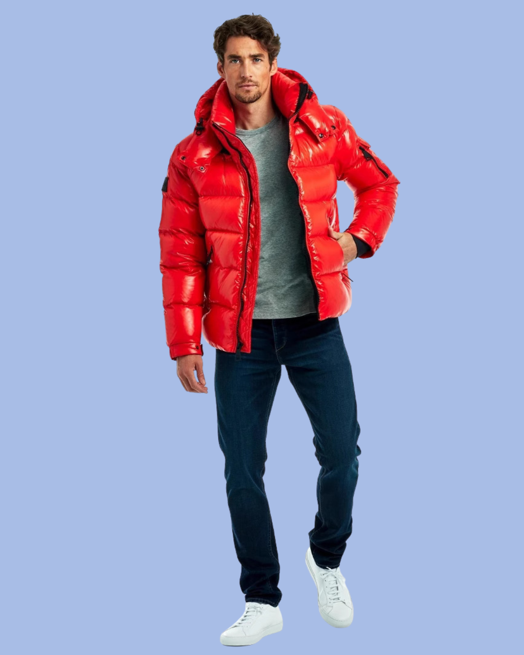 Glossy Glacier Down Puffer Coat