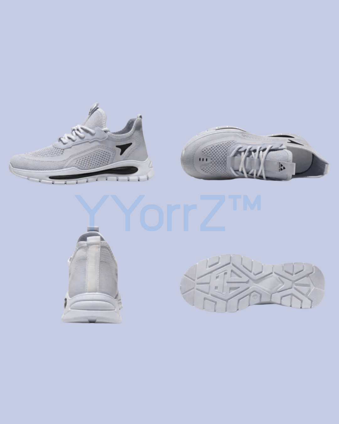 The Grey Lightweight Breathable Mesh Sneakers with EVA Insole and Rubber Sole