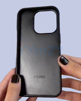 Inside view of the Cowhide Print Silicone iPhone Case with MagSafe and Wireless Charging