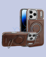 The landscape and portray displays of the 360° Flip Ring Leather MagSafe Magnetic iPhone Case