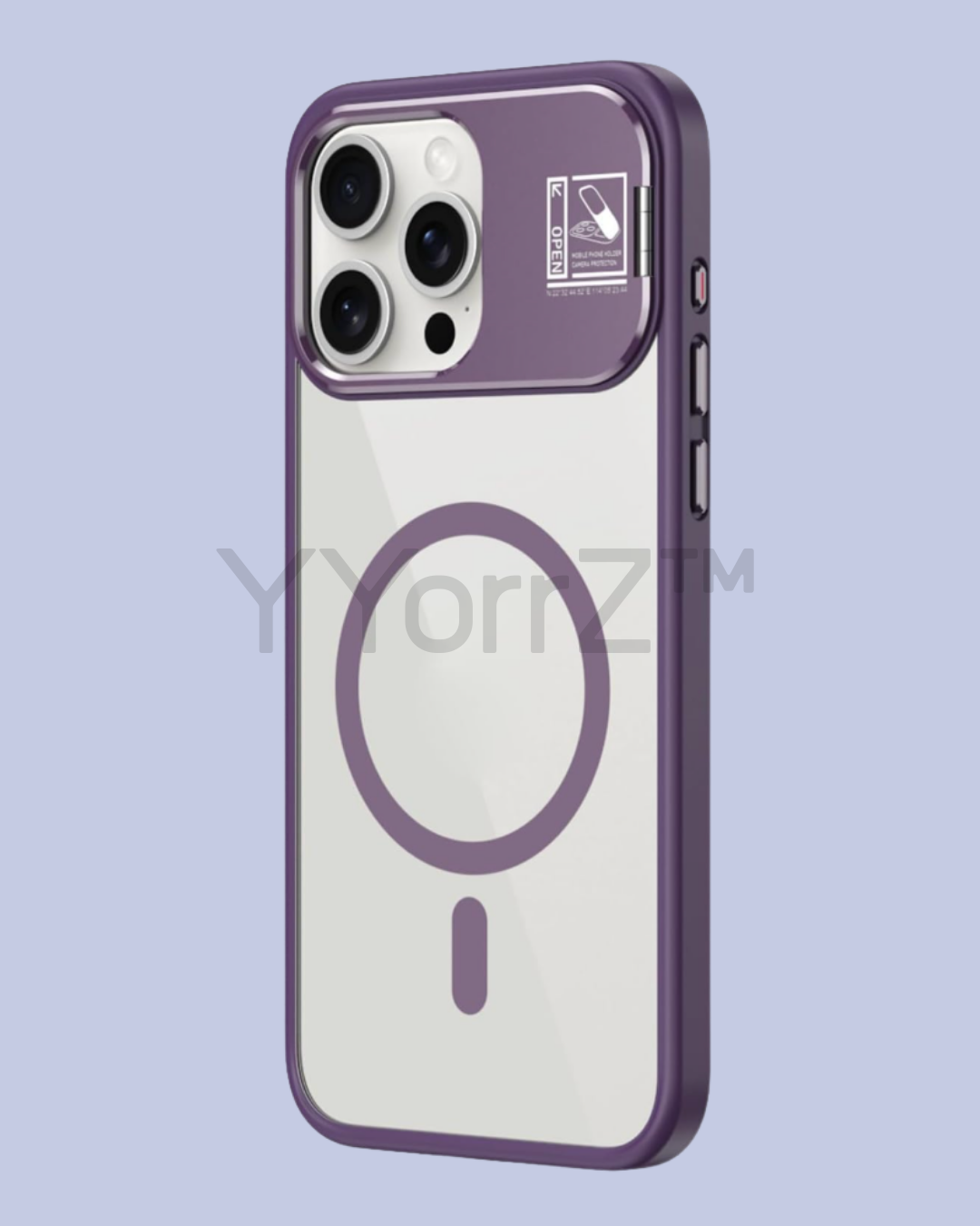 The lavender Gradient Magnetic iPhone Case with Adjustable Kickstand