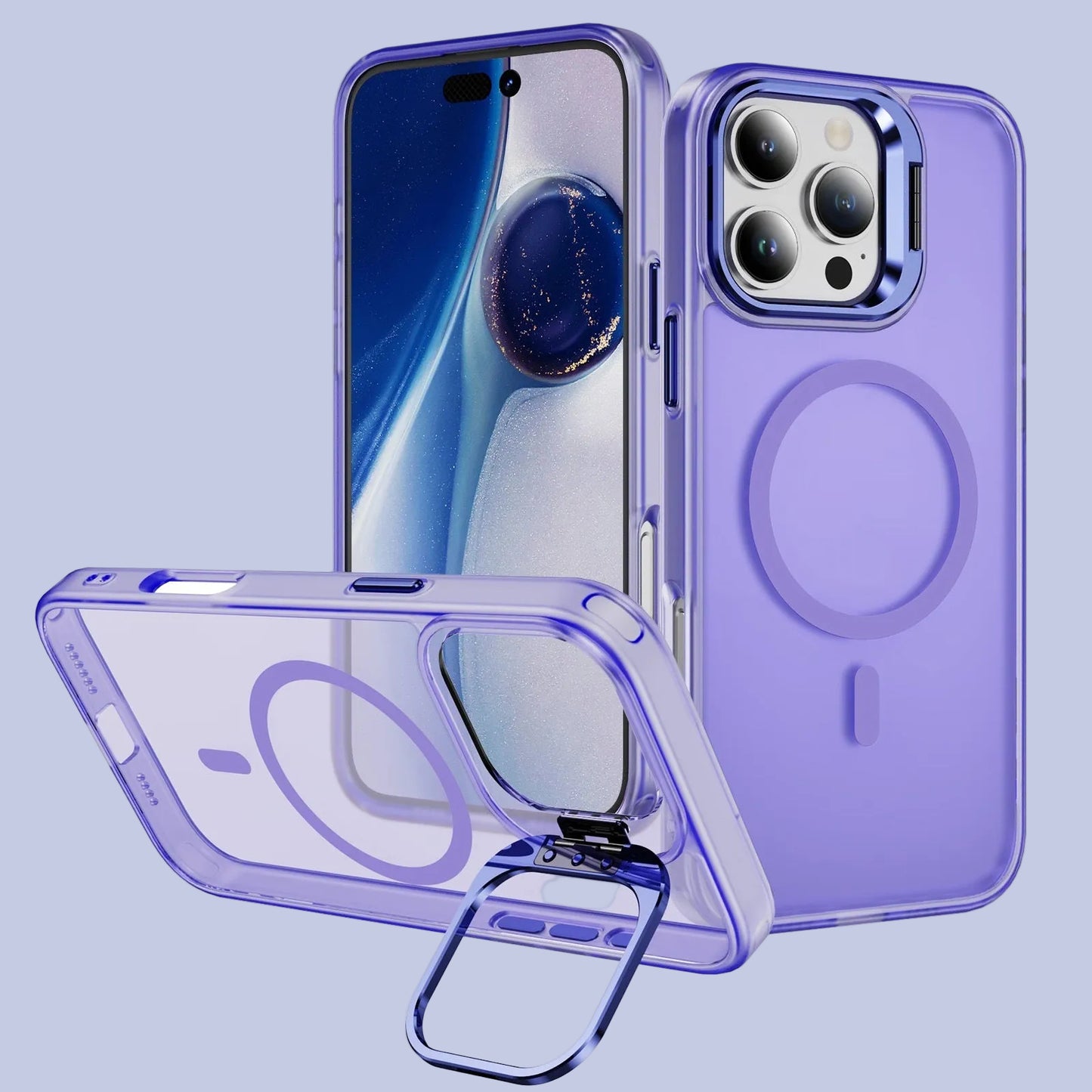 The Lavender Max Full Body Magnetic Shockproof MagSafe with Kickstand iPhone Cover