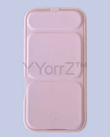 The light pink Slim Tri-Fold Stand Silicone iPhone Case