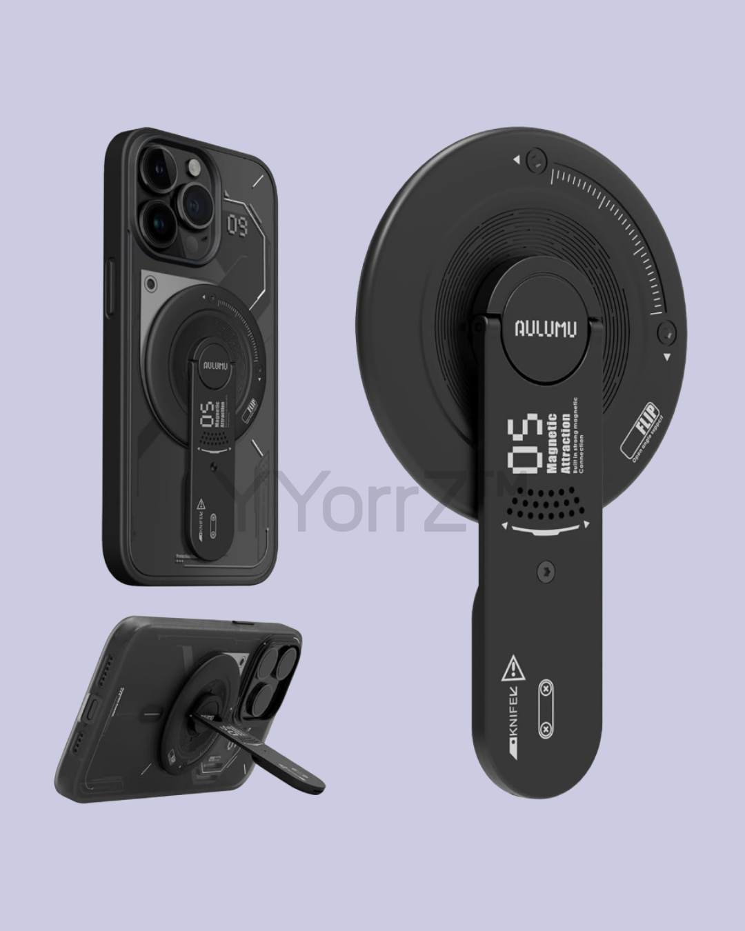 Portray and landscape views using the MagSafe Magnetic Multipurpose Smartphone 360º Ring
