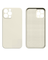 Front and back view of the off-white Liquid Silicone iPhone Case