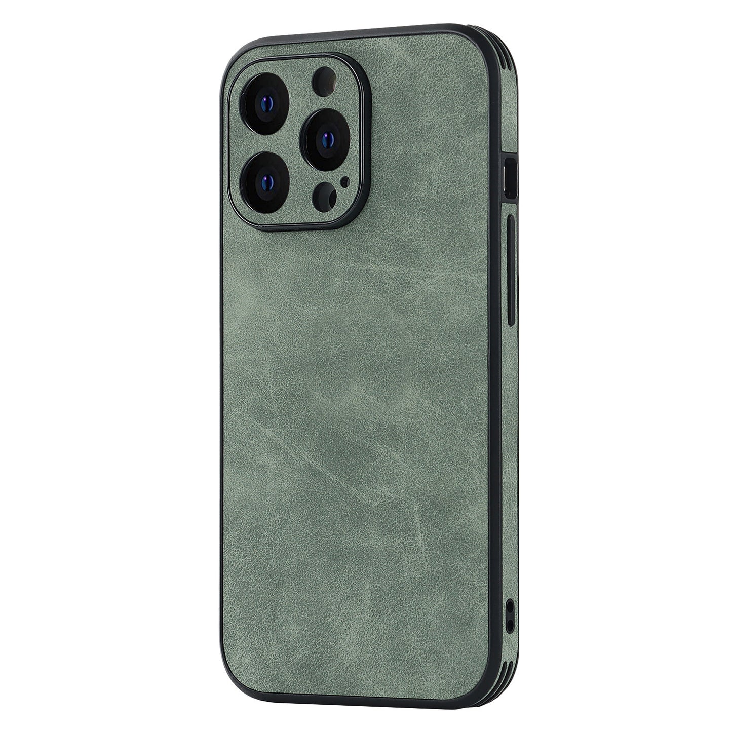 The olive green Stylish Suede iPhone Case