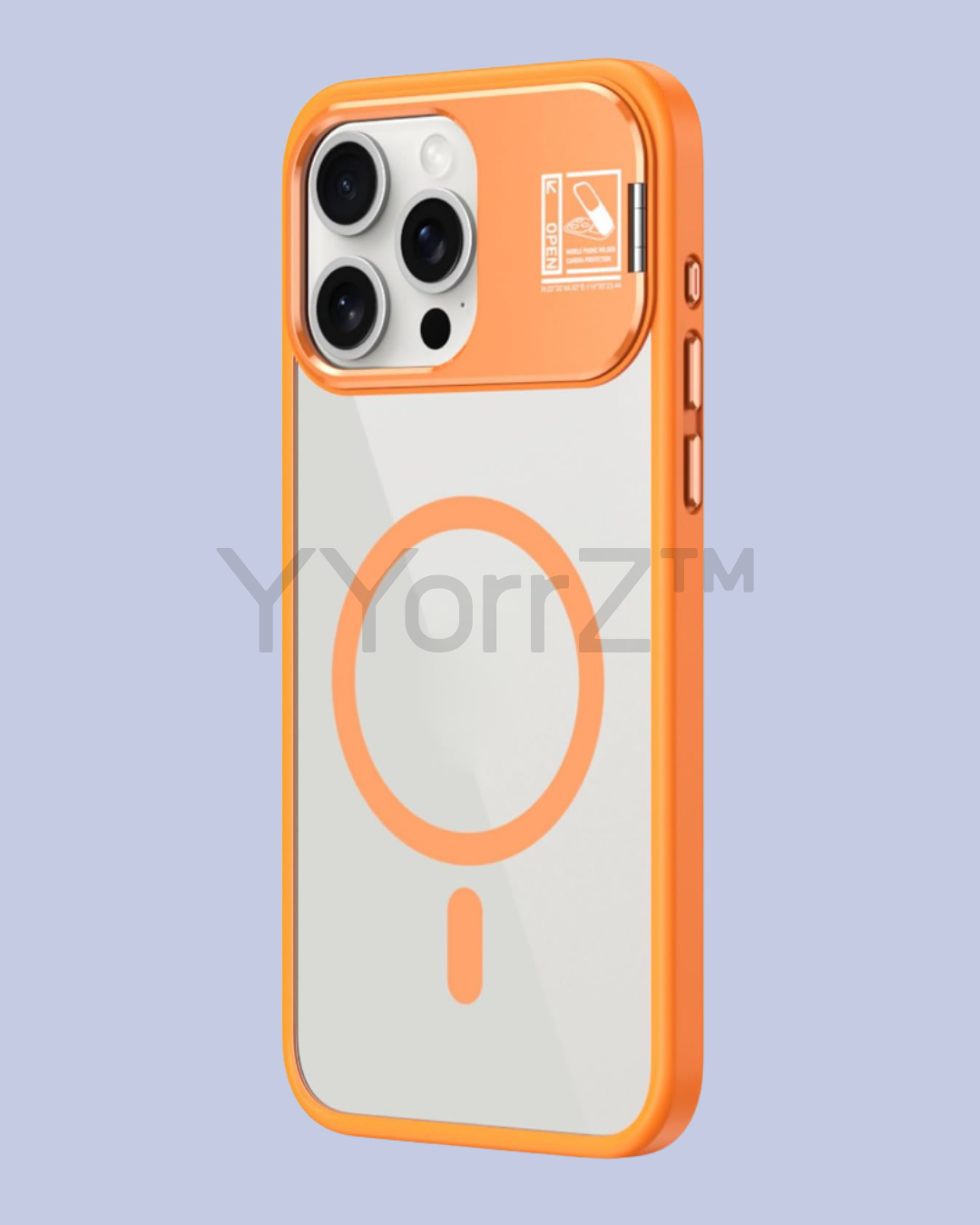 The orange Gradient Magnetic iPhone Case with Adjustable Kickstand