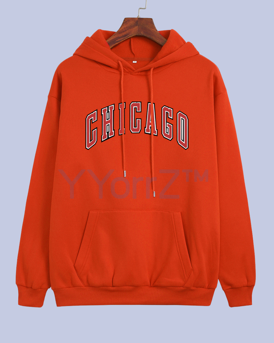 Orange Retro_Chicago_Collegiate_Pullover_Hoodie