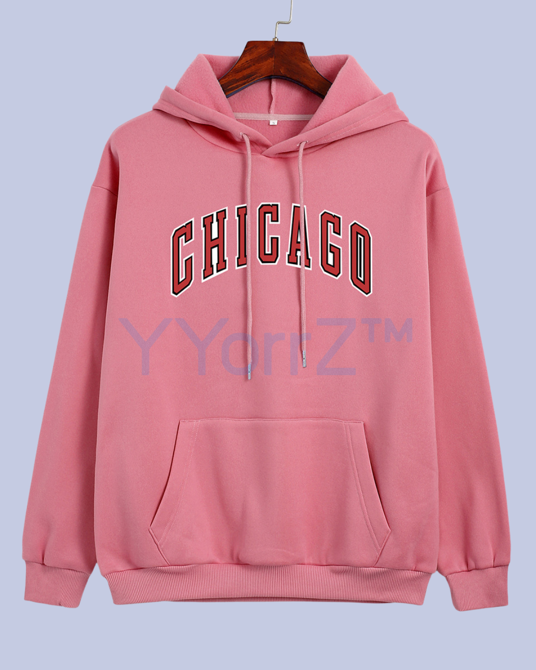 Pink Retro_Chicago_Collegiate_Pullover_Hoodie