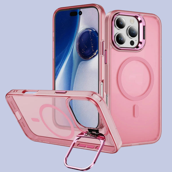Pink Tint Max Full Body Magnetic Shockproof MagSafe with Kickstand iPhone Cover