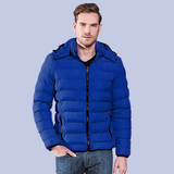 The royal blue Winter Hooded Down Cotton Fill Puffer Jacket