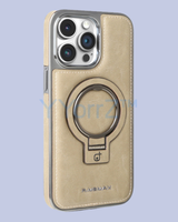 The Sand Beige 360° Flip Ring Leather MagSafe Magnetic iPhone Case