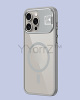 The silver gray Gradient Magnetic iPhone Case with Adjustable Kickstand