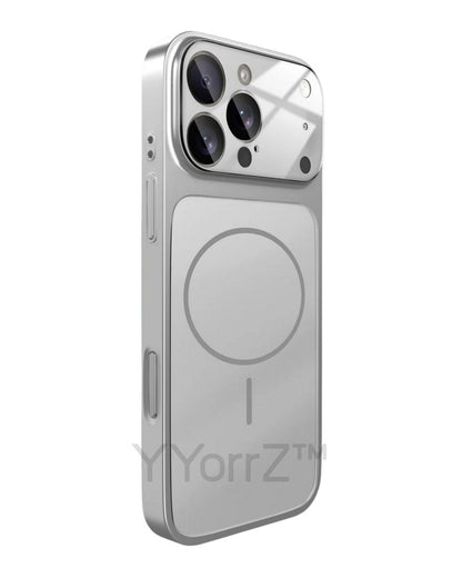 Tempered Glass Magnetic Titanium iPhone Case with MagSafe