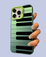 The Soft Mint Piano Key Design iPhone Case