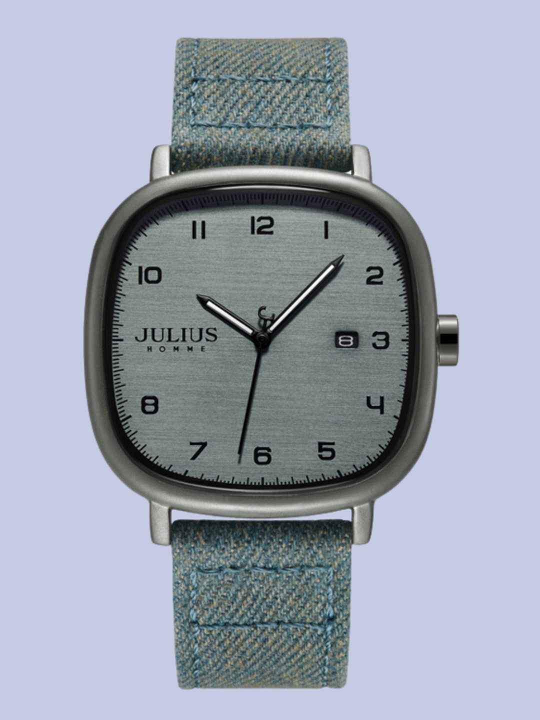 The steel gray Julius Homme JAH123 Square Analog Quartz Watch