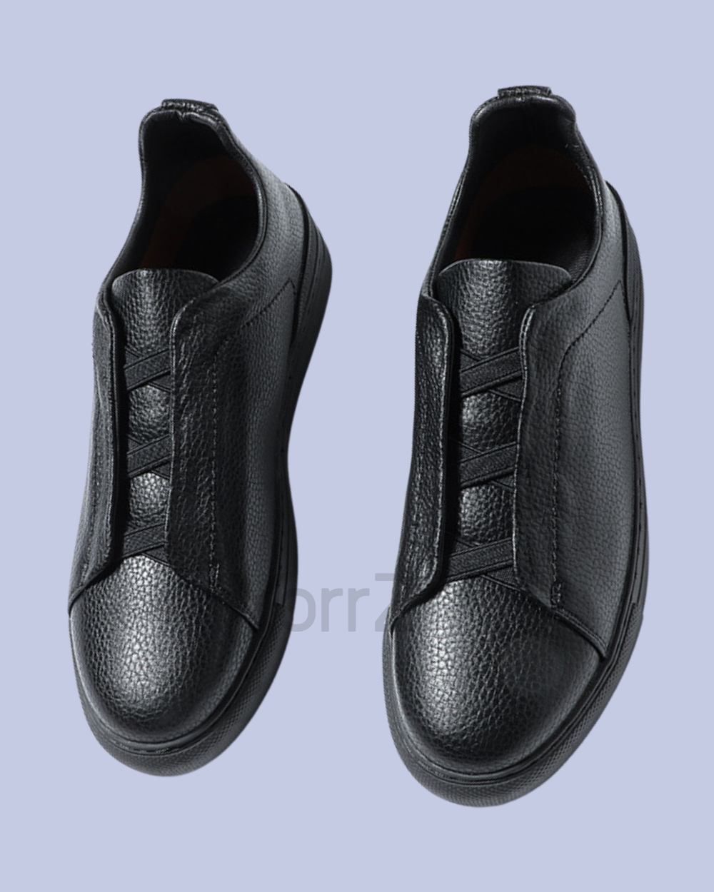 The Black Triple Stitch Slip-On Low-Top Sneakers