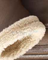 The cuff of the Thick Vintage Faux Leather Curly Shearling Lining Jacket