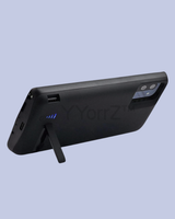 The kickstand display of the Galaxy Power Bank Case with Kickstand