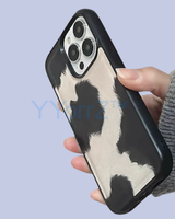 The openings of the Cowhide Print Silicone iPhone Case with MagSafe and Wireless Charging
