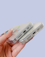 Vent and charging cut of the Rainbow Design Transparent iPhone Cover