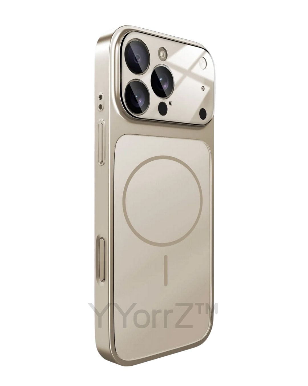 Tempered Glass Magnetic Titanium iPhone Case with MagSafe