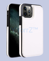White Flip Wallet Card Holder iPhone Leather Case