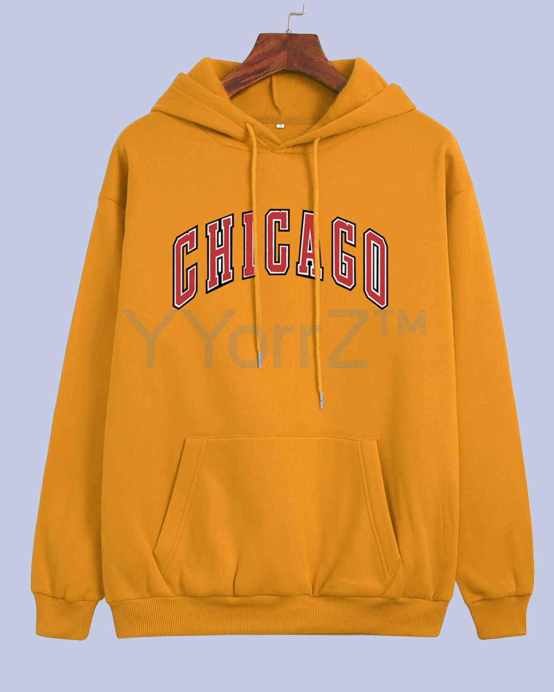 Yellow Retro_Chicago_Collegiate_Pullover_Hoodie