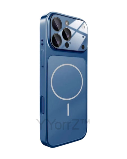 Tempered Glass Magnetic Titanium iPhone Case with MagSafe